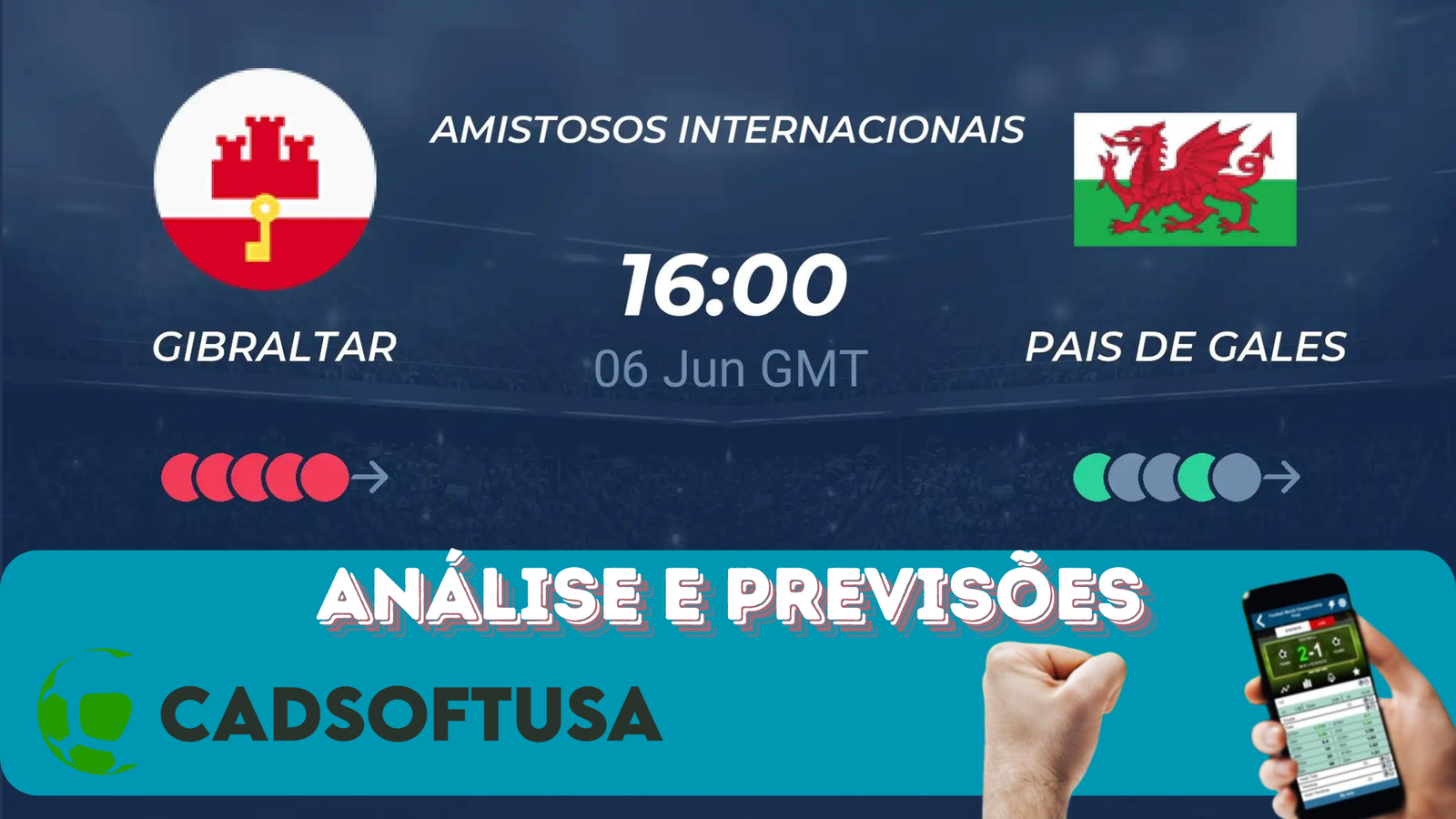 Análise e Previsões de aposta Gibraltar x País de Gales