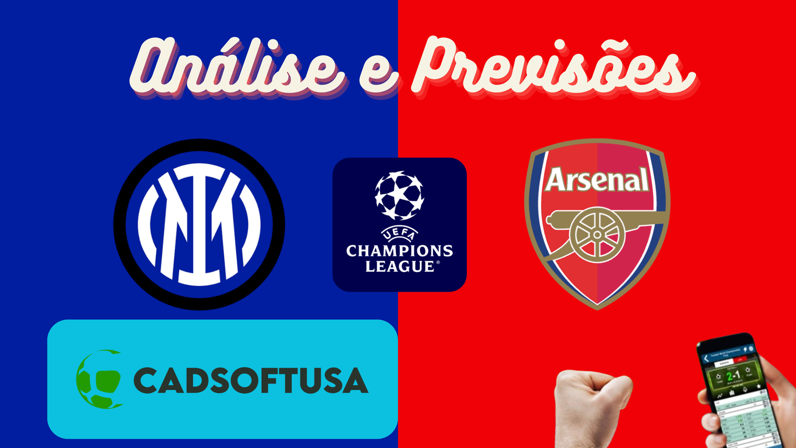 Análise e Previsões de aposta Inter de Milão x Arsenal